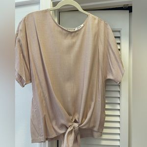 Madewell tie front, button back stripe top